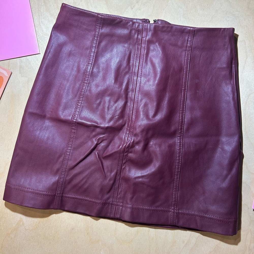 Tinseltown Deep Purple Mini Skirt